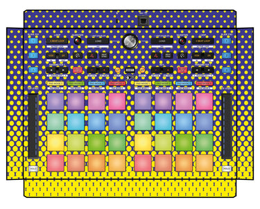 Pioneer DJ DDJ XP 2 Skin Gradienter Straight Lila / Gelb